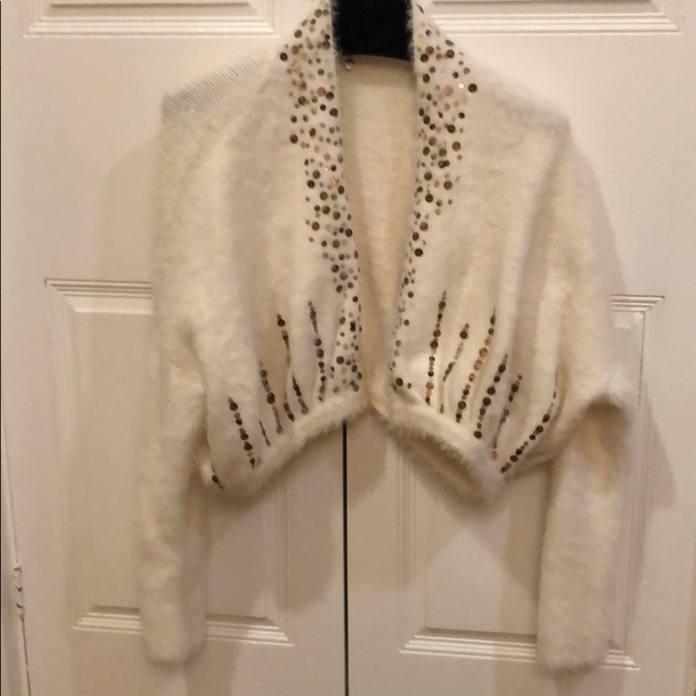 White sweater- Anthropologie